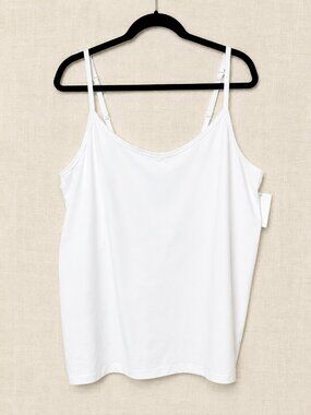PENNINGTONS White Adjustable-Strap Cami Tank Top - 3X NWT